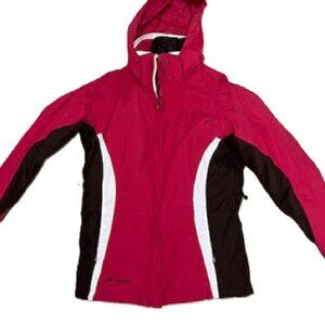 Columbia Interchange 2 in 1 Women's Ski Jacket medium Pink/White/Brown